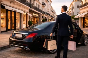chauffeur prive shopping antibes cannes luxe