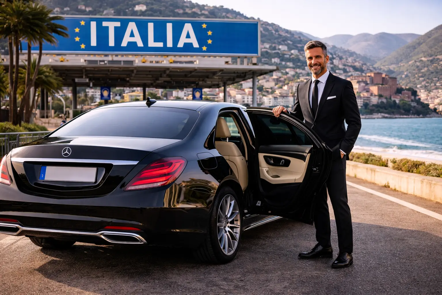 Chauffeur privé à Vintimille en Italie pour transfert depuis Nice en voiture de luxe