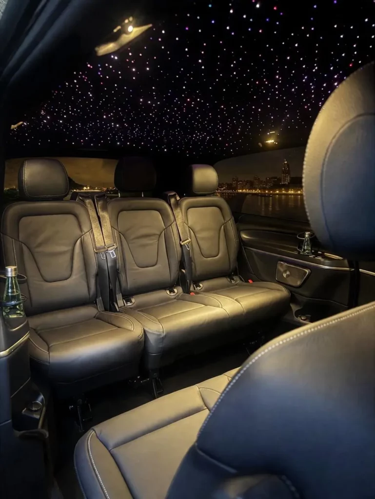 interieur mercedes chauffeur prive confort luxe nice