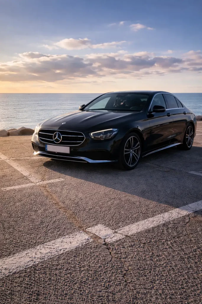 chauffeur prive nice mercedes classe e transfert aeroport cote d azur