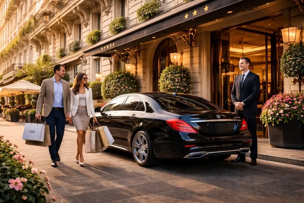 chauffeur prive milan mise a disposition business shopping luxe italie