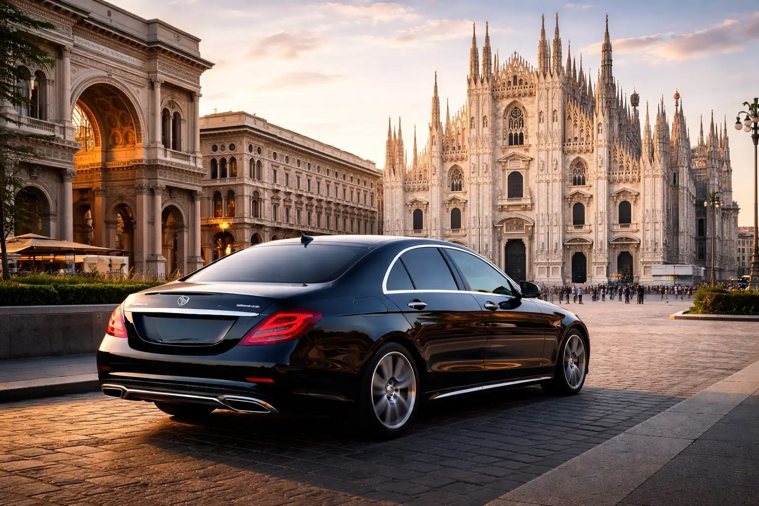chauffeur prive nice milan transfert longue distance voiture luxe italie